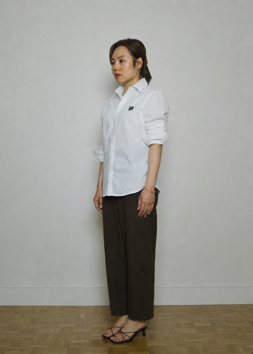 ABBY BROWN CURVE LEGS PETITE WOMEN TROUSERS