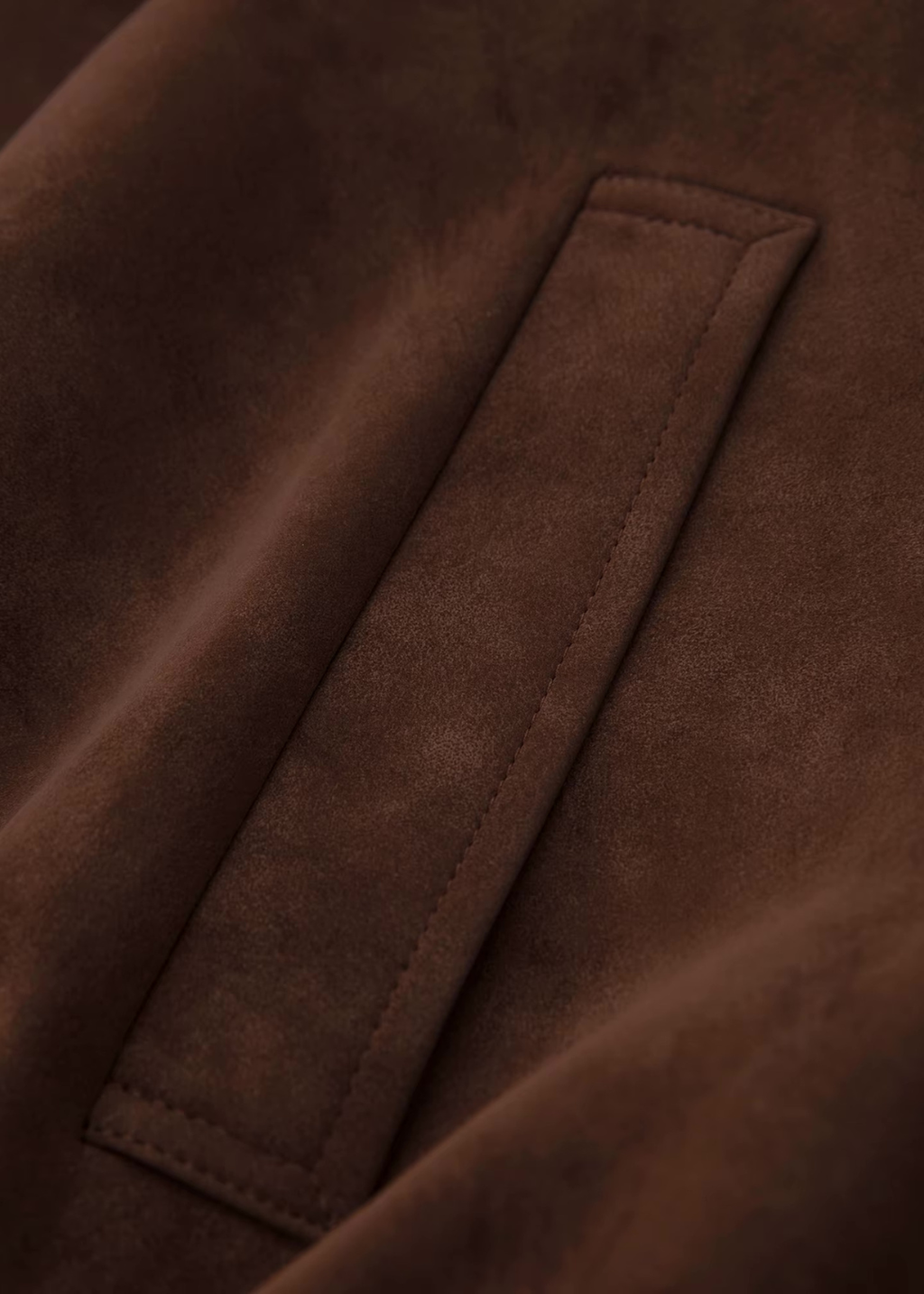 BROWNIE BUBBLE BROWN IMITATED SUEDE JACKET