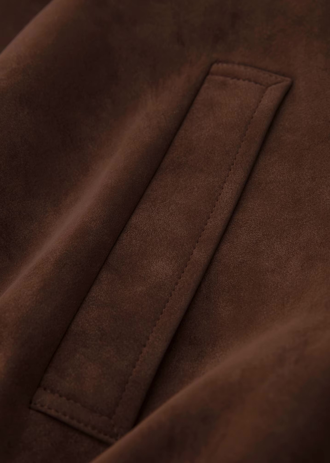 BROWNIE BUBBLE BROWN IMITATED SUEDE JACKET