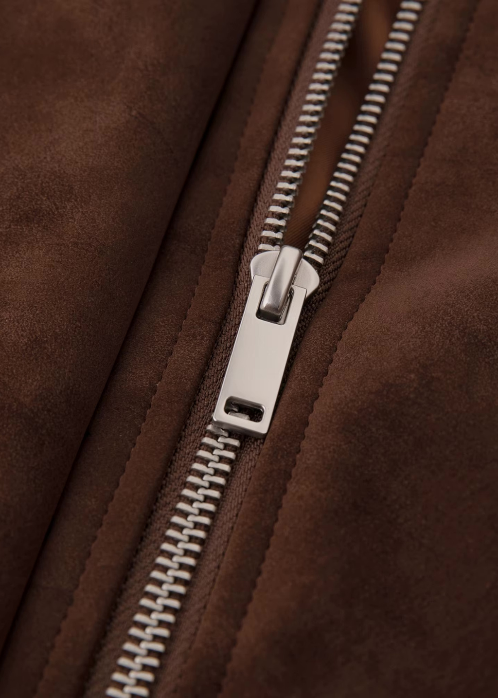 BROWNIE BUBBLE BROWN IMITATED SUEDE JACKET