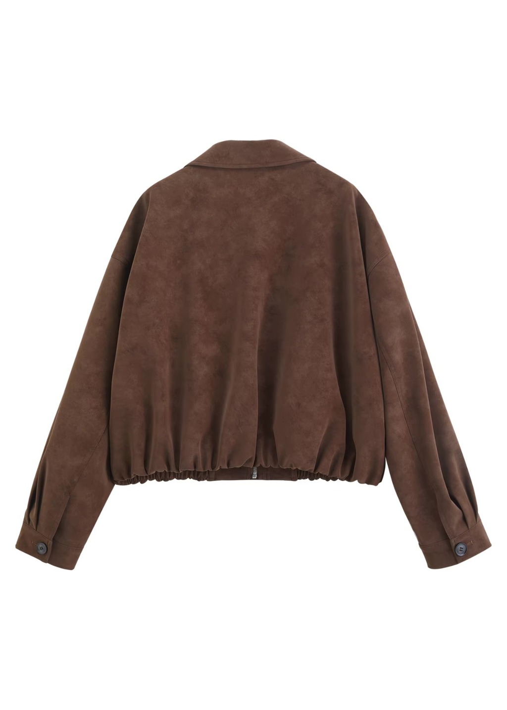BROWNIE BUBBLE BROWN IMITATED SUEDE JACKET