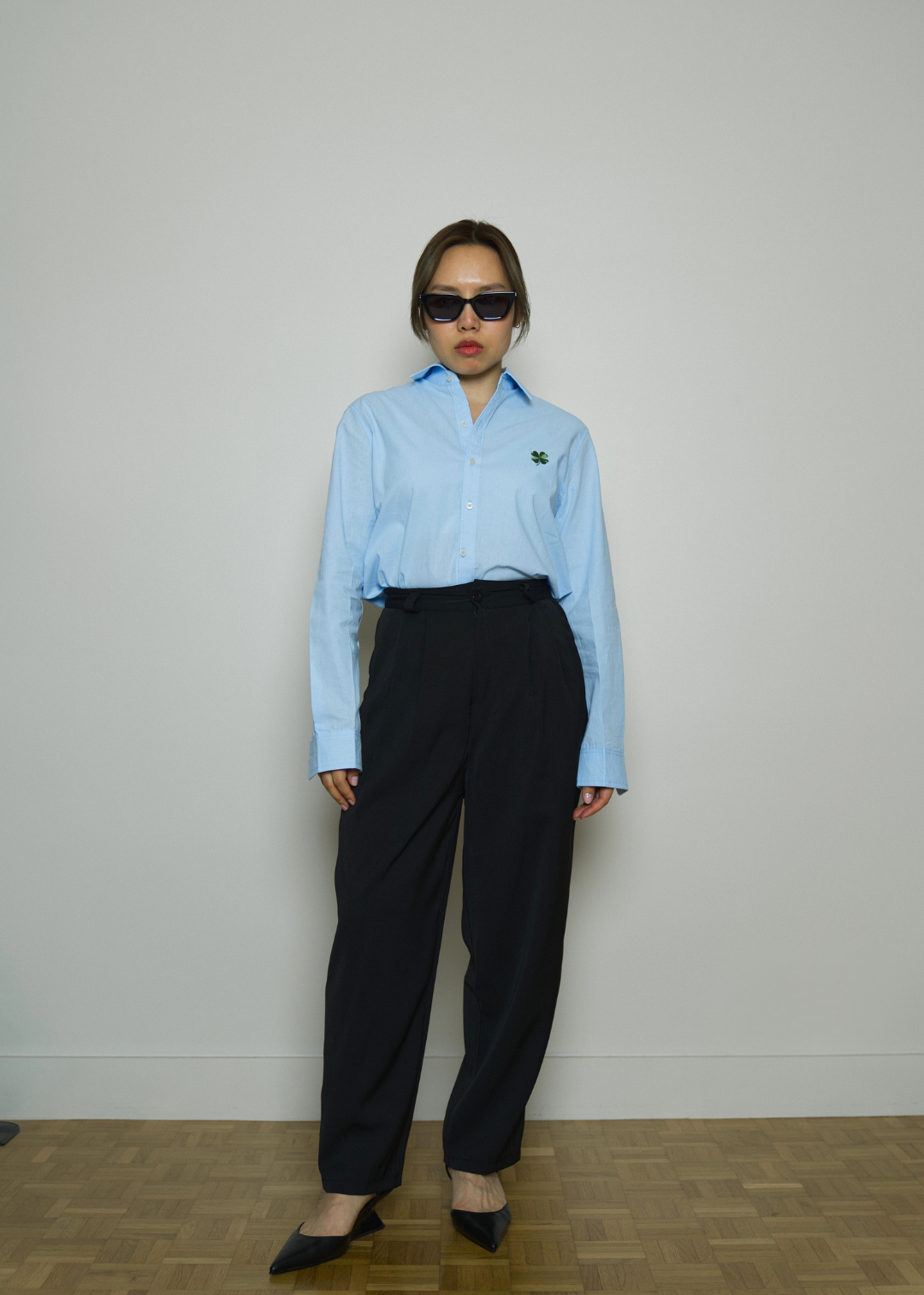 CLAUDIE BASIC PLEATED PETITE TROUSERS