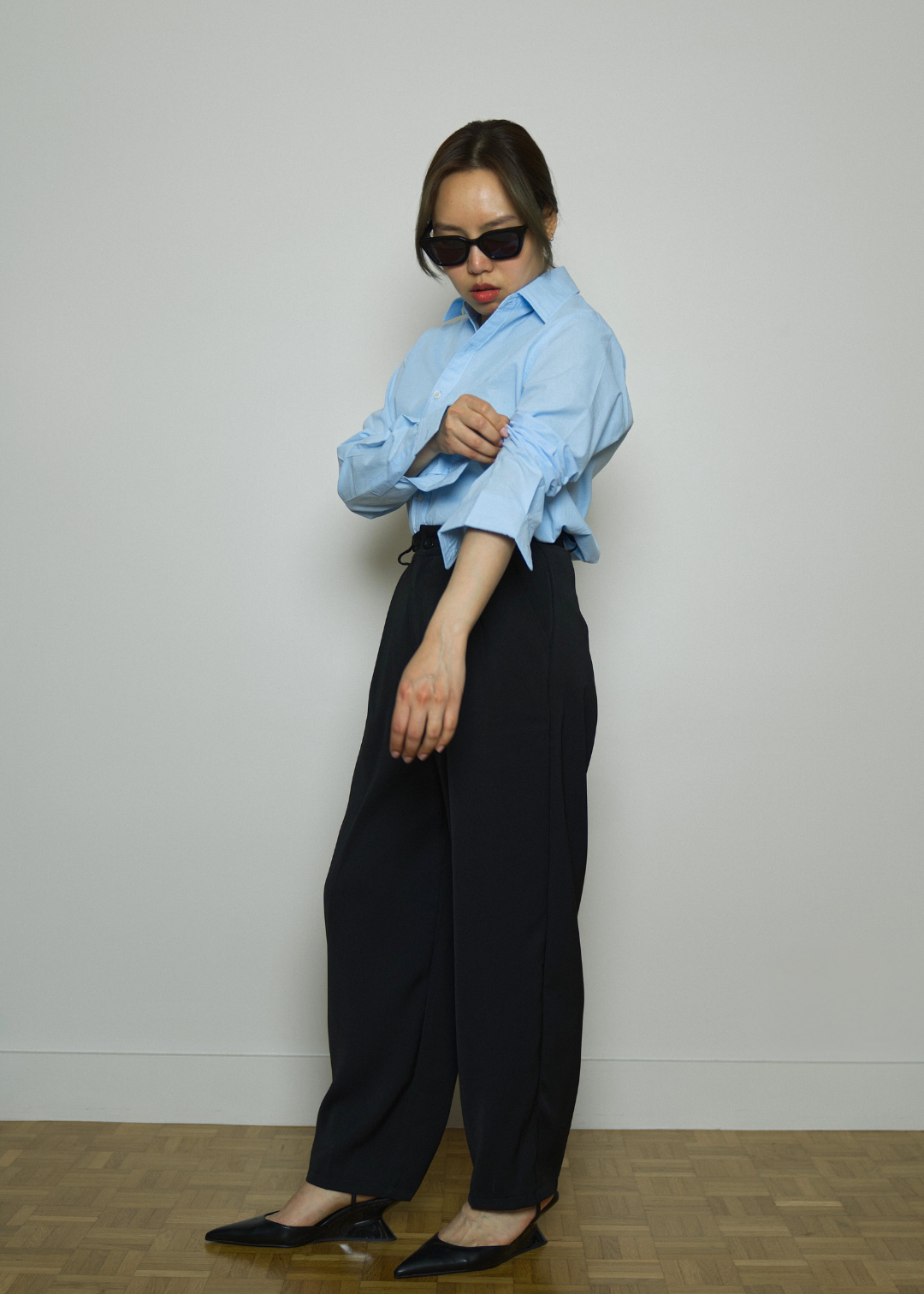 CLAUDIE BASIC PLEATED PETITE TROUSERS