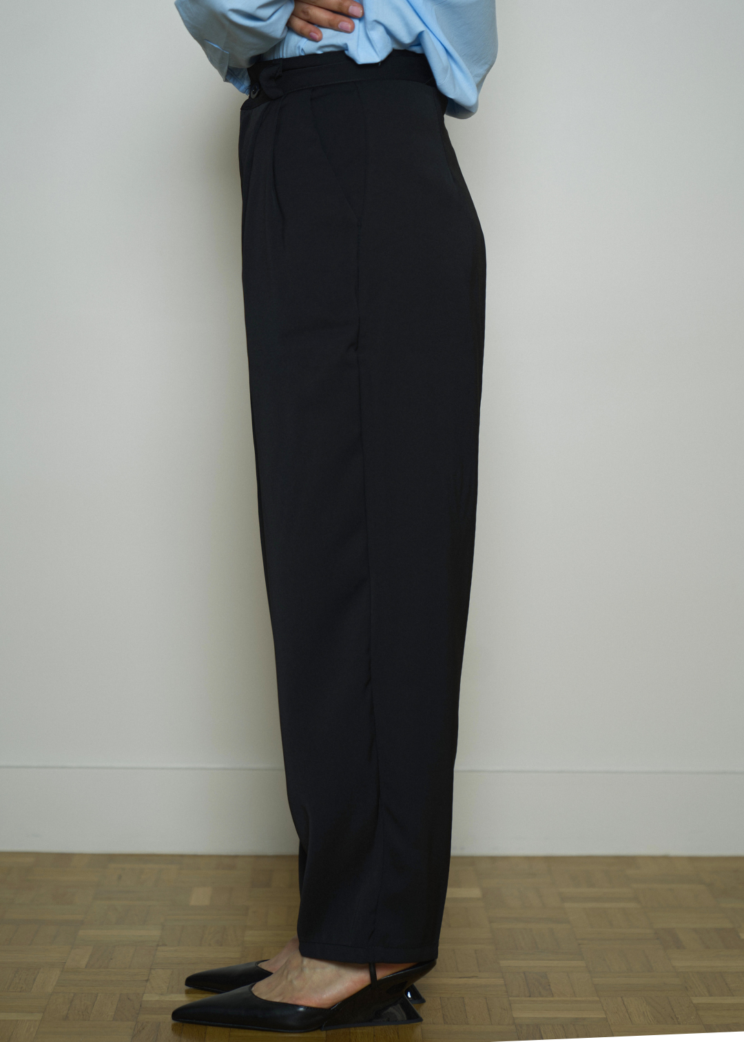 CLAUDIE BASIC PLEATED PETITE TROUSERS
