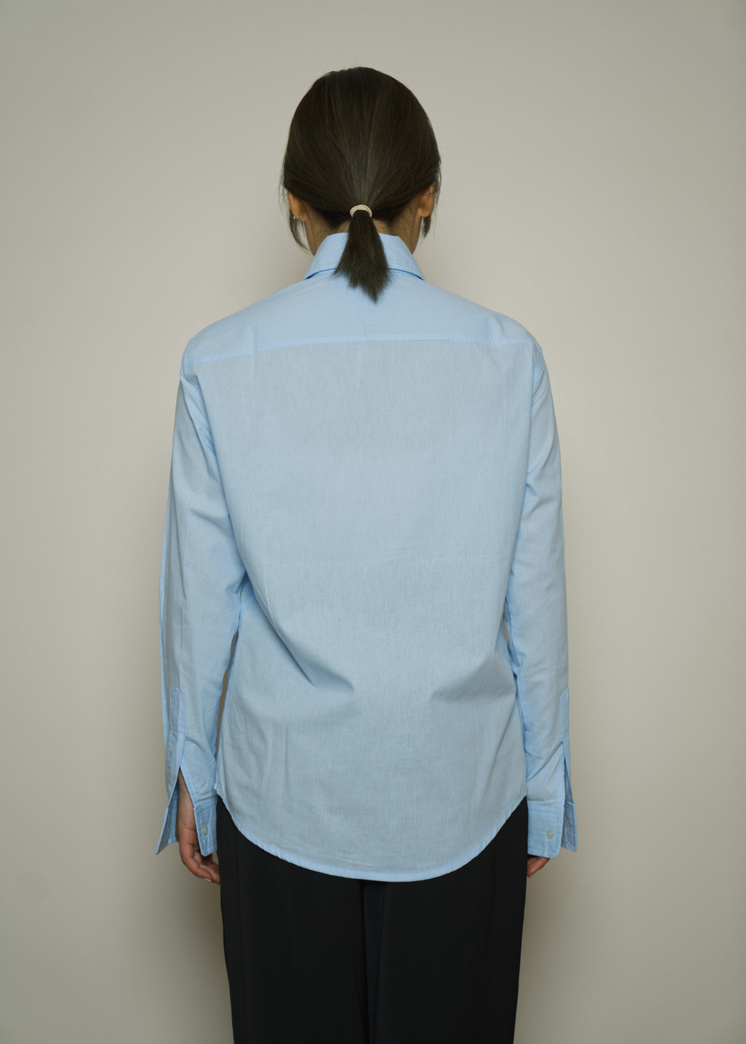 DIDI BLUE SHIRT BLOUSE LUCKY CLOVER EMBROIDED