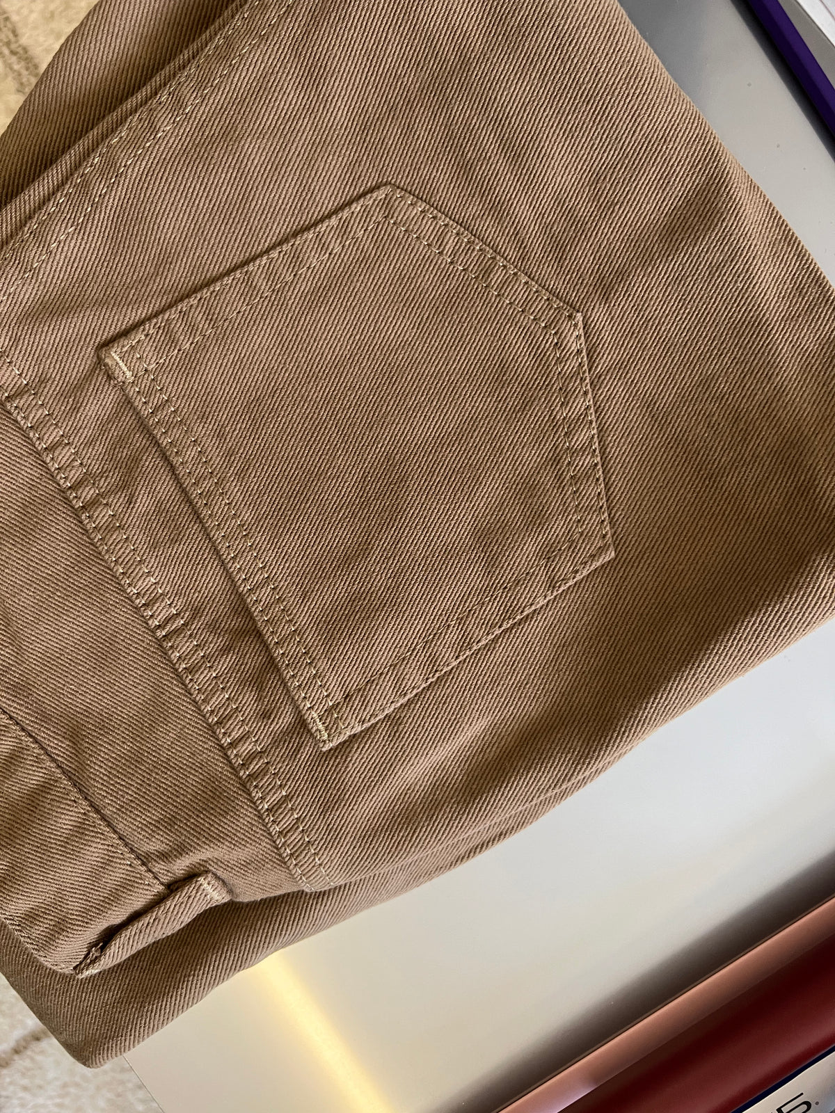 RINA BROWN HIGH-WAIST WIDE LEGS PETITE JEANS