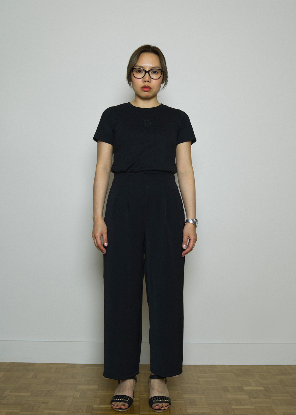 JULIA PLEATED STRAIGHT LEGS PETITE TROUSERS
