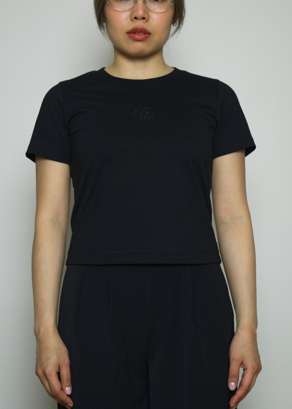 LANA BABYTEE BLACK COTTON SHIRT