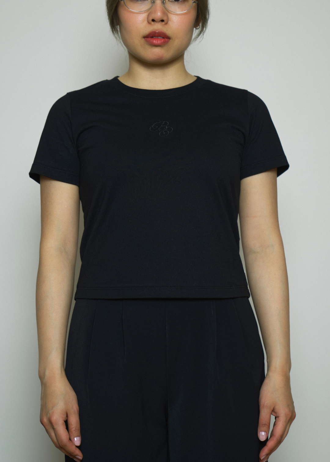 LANA BABYTEE BLACK COTTON SHIRT