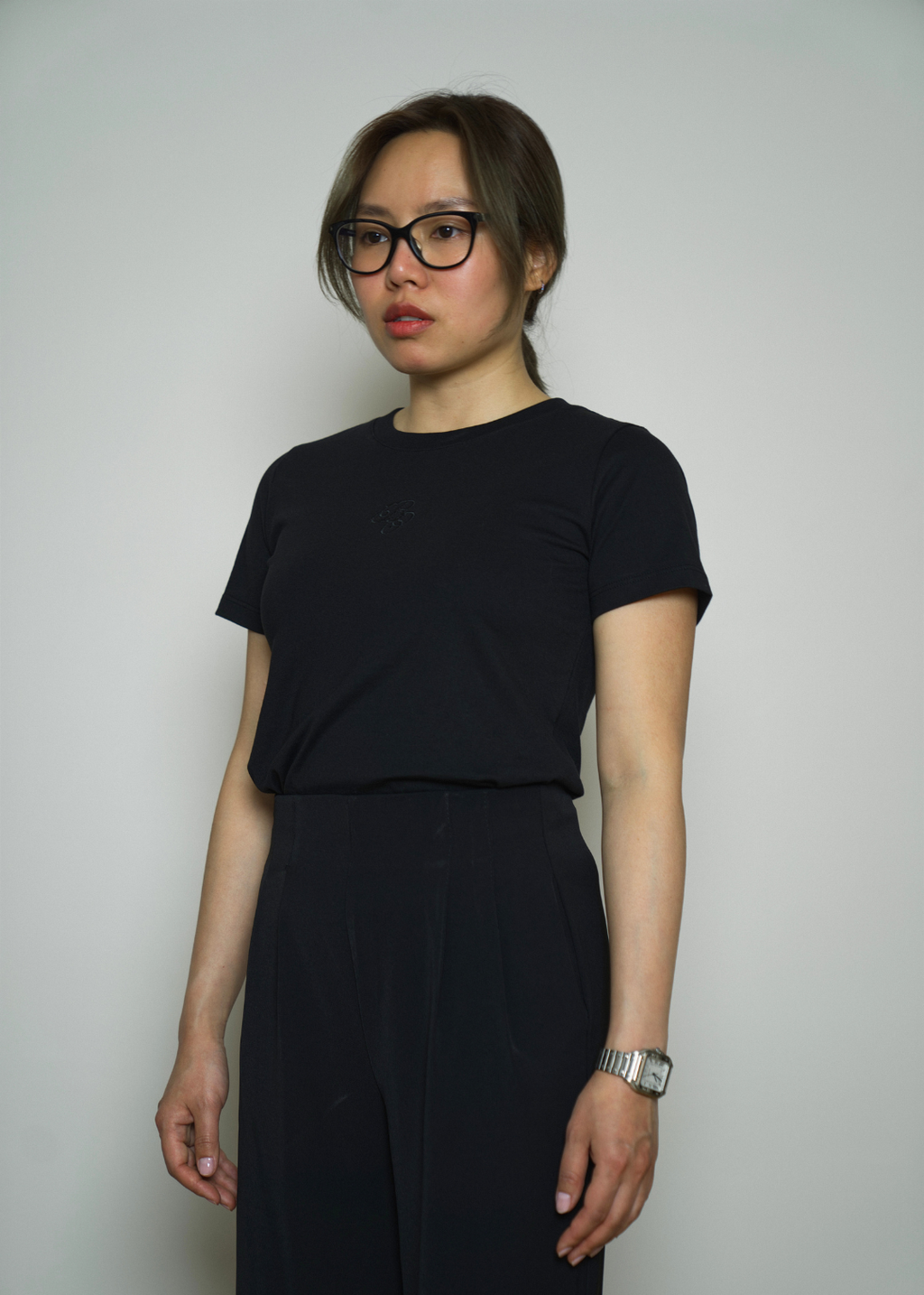 LANA BABYTEE BLACK COTTON SHIRT