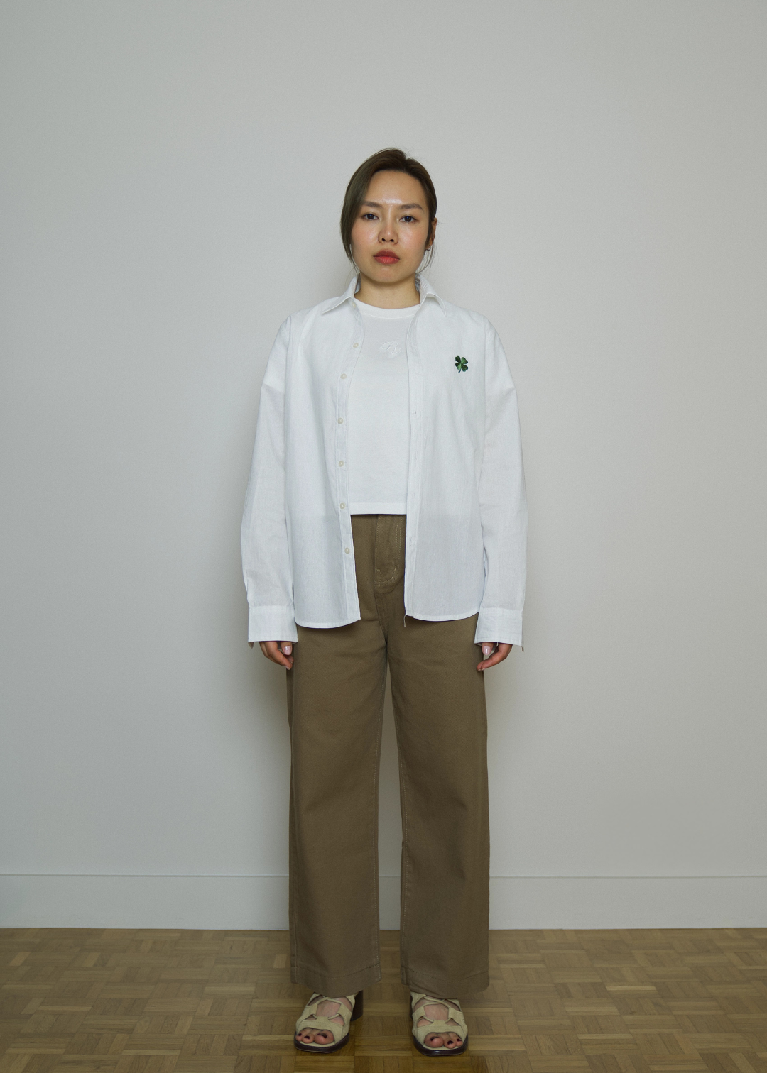 RINA BROWN HIGH-WAIST WIDE LEGS PETITE JEANS