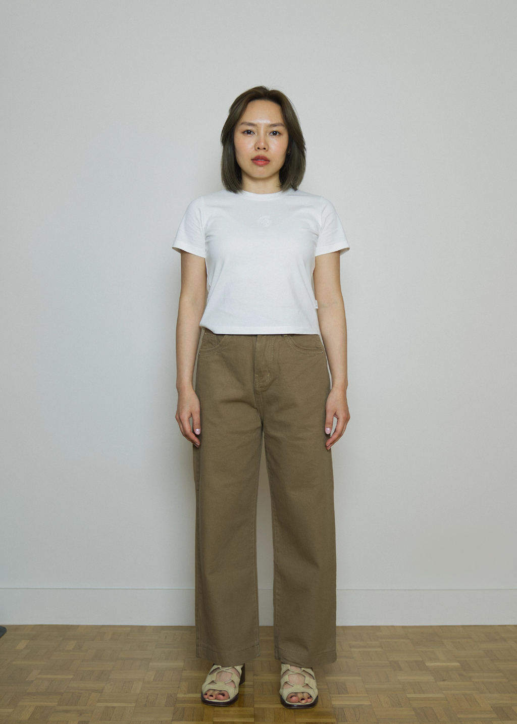RINA BROWN HIGH-WAIST WIDE LEGS PETITE JEANS