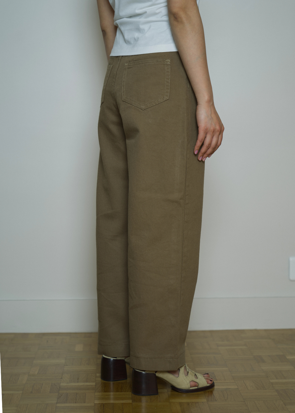 RINA BROWN HIGH-WAIST WIDE LEGS PETITE JEANS