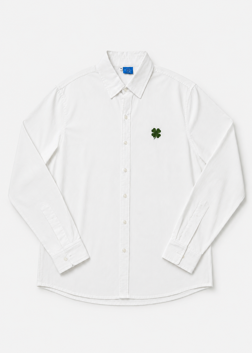 DIDI WHITE SHIRT BLOUSE LUCKY CLOVER EMBROIDED