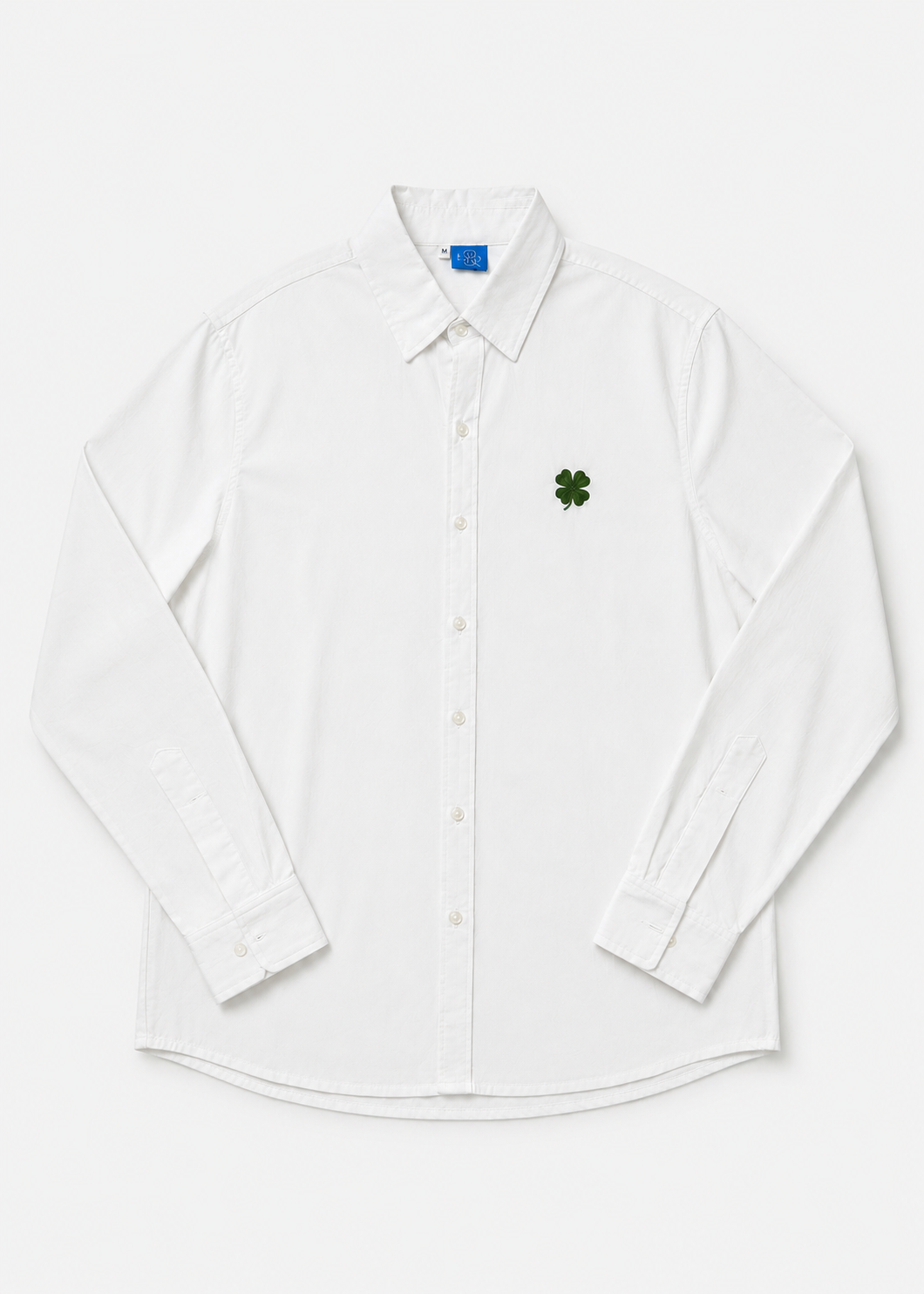 DIDI WHITE SHIRT BLOUSE LUCKY CLOVER EMBROIDED